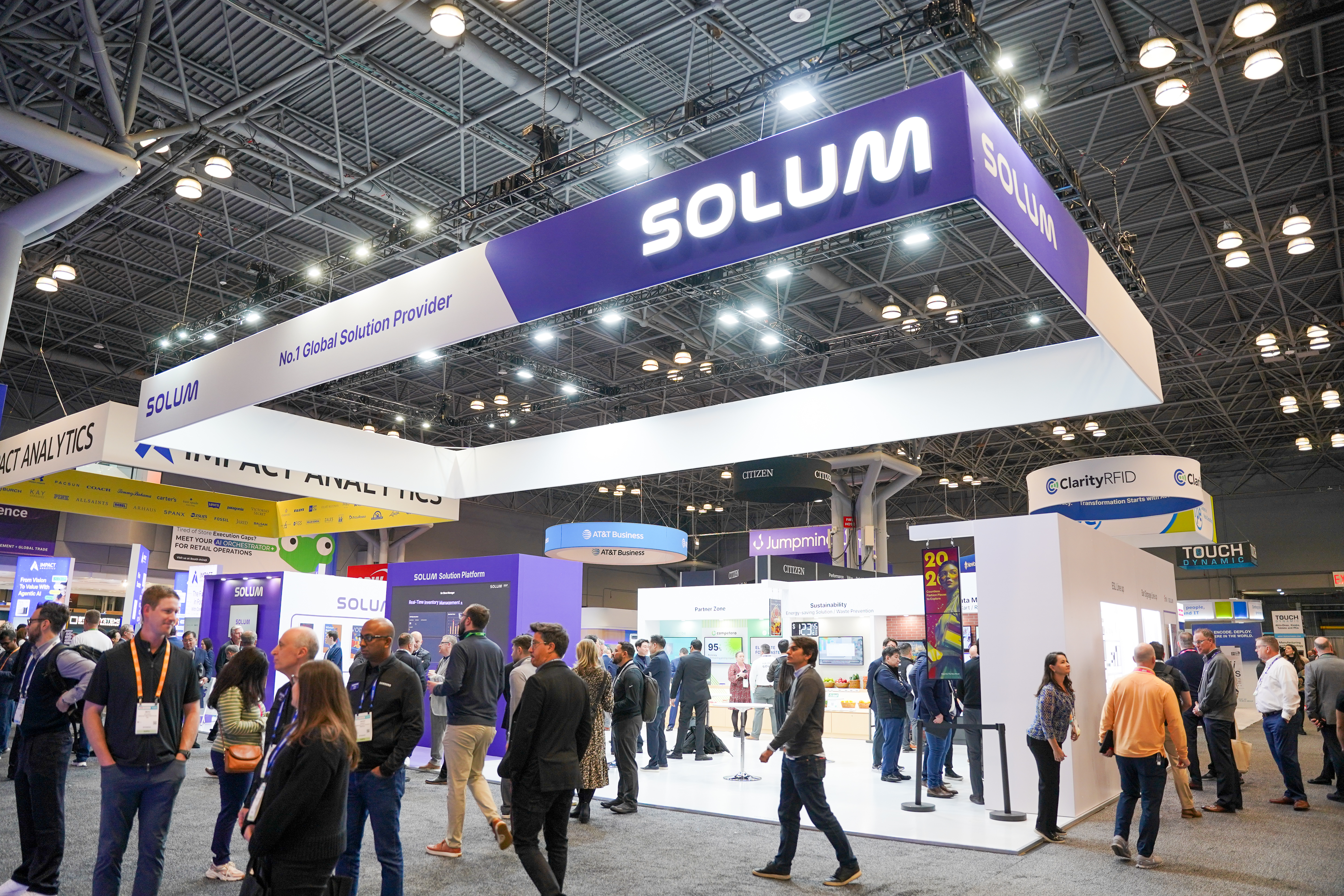 SOLUM NRF 2026 Booth, Jacob K. Javits Convention Center, New York (Photo: SOLUM)