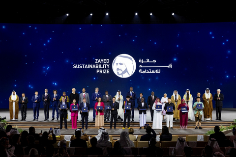 original The 2026 winners of the Zayed Sustainability Prize were recognised by the President of the UAE in Abu Dhabi on 13 January 2026 (Photo: AETOSWire)