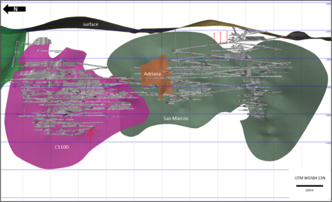 thumbnail Figure 3: San Marcos- View to ENE of Planned Drillholes