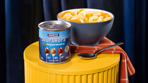 original Progresso Soup Drops return with more flavors, more comfort — crafted to warm up in your mouth for sick days, cold days and more.