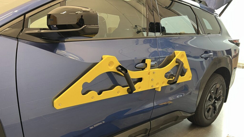 With the new T25 High Speed Head for the Stratasys F770, Subaru is able to build parts, prototypes and tools like this positioning tool to attach side body moldings