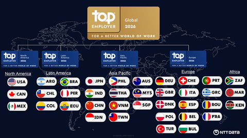 original NTT DATA recognized as a Global Top Employer