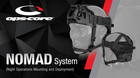 The Ops-Core NOMAD System is a one-size-fits-all head harness engineered to provide a stable, comfortable, and secure platform for mounting night vision and visual augmentation devices.