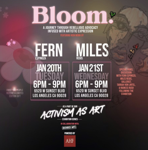 "Bloom." -- a 2 Night Only Art Exhibition in Hollywood, January 20 and 21 -- celebrates AHF’s Activism Through Augmented Reality and Art