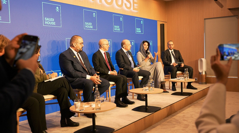 Her Royal Highness Princess Reema Bandar Al-Saud, Ambassador of the Kingdom of Saudi Arabia to the United States of America, speaks on human capital and youth empowerment during the opening Saudi House session at the World Economic Forum Annual Meeting 2026 (Photo: AETOSWire)