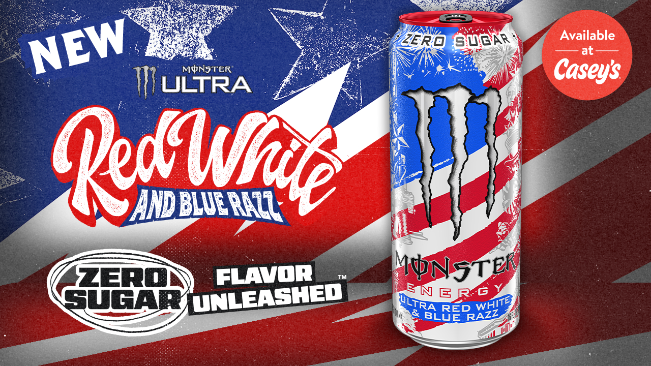 Casey’s Secures First Access to Monster Energy’s Patriotic 'Ultra Red, White and Blue Razz'