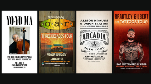 VENU Announces First Wave of 2026 Shows at Ford Amphitheater Featuring Yo-Yo Ma, O.A.R., Alison Krauss & Union Station, and Brantley Gilbert. Additional 2026 performances will be announced in the coming weeks.