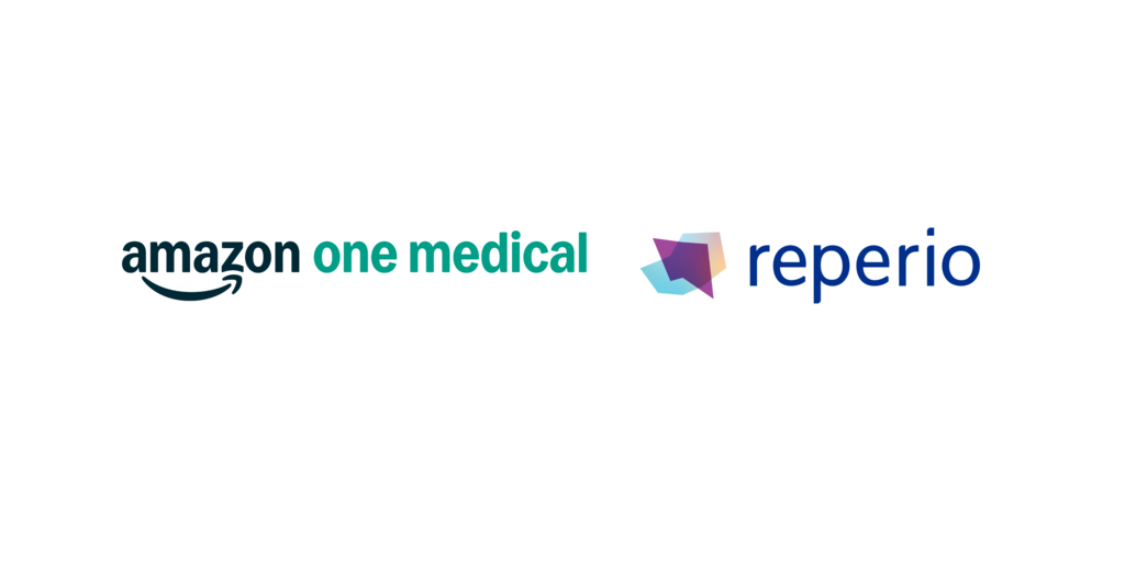 Reperio Health and Amazon One Medical Redefine the Front Door to Primary Care 1 AOM x Reperio Logo Press Release %281%29