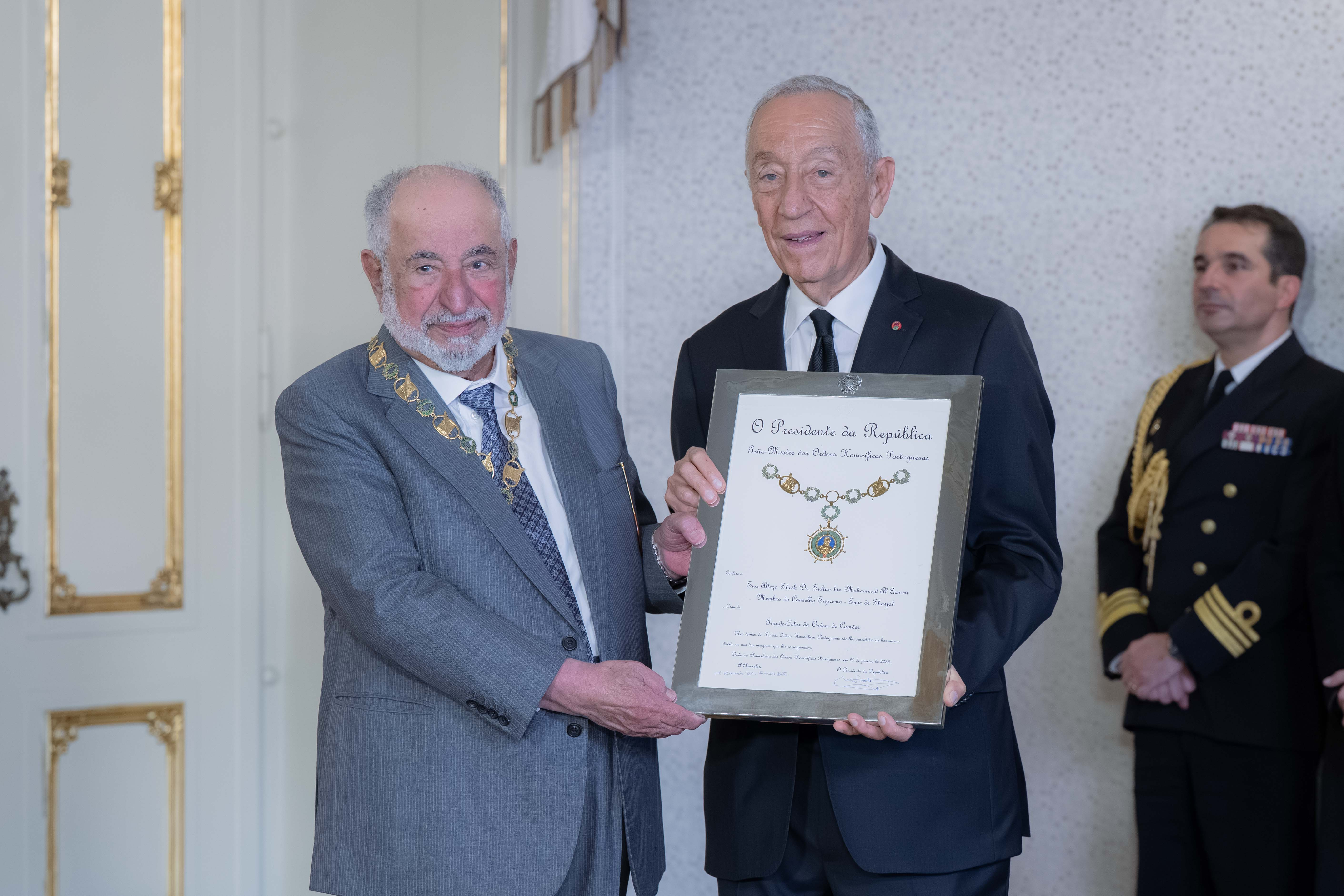 Sharjah Ruler Receives Portugal’s Grand Collar of Order of Camões