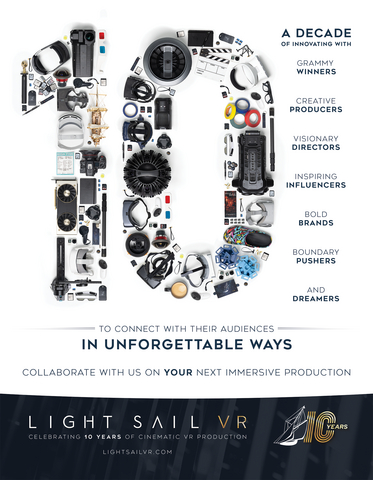 original Celebrating 10 years of cinematic VR production. Light Sail VR