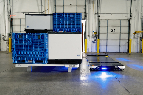 original SlipLift + SlipCarrier Tray autonomously load and unload any truck in five minutes.