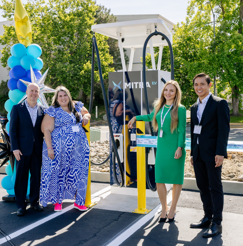 The Mitra EV leadership team at ribbon cutting of a customer site in Rancho Cordova, CA