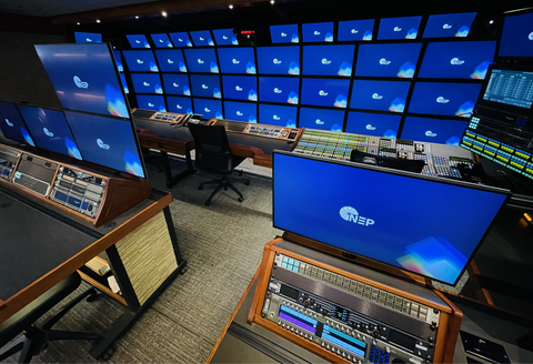 original In February, NEP is supporting more than 160 live productions in the U.S., deploying more than 50 mobile broadcast units nationwide. Pictured is NEP’s ND2, which supports the main game broadcast production at Super Bowl LX in Santa Clara, Ca.