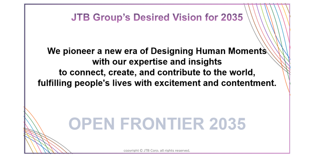  JTB Group presenta la sua visione a lungo termine “OPEN FRONTIER 2035”