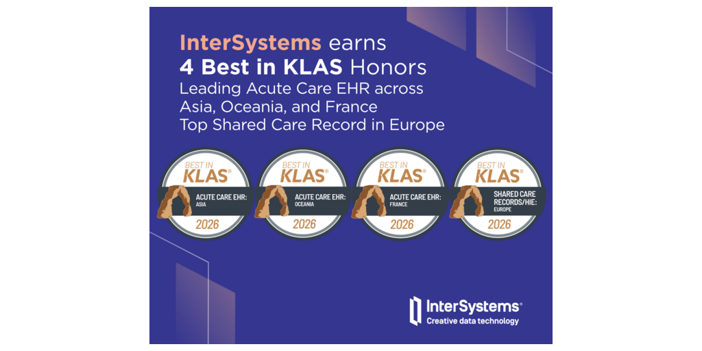 InterSystems premiata con quattro riconoscimenti 2026 Best in KLAS