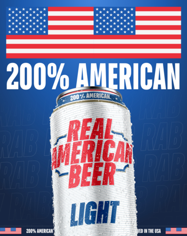 thumbnail Real American Beer doubles down on high-impact marketing assets, invests in new brewing partnership, and an eye-catching visual identity designed to dominate the retail shelf; introducing brand taglines “200% AMERICAN” and “HITS DIFFERENT”