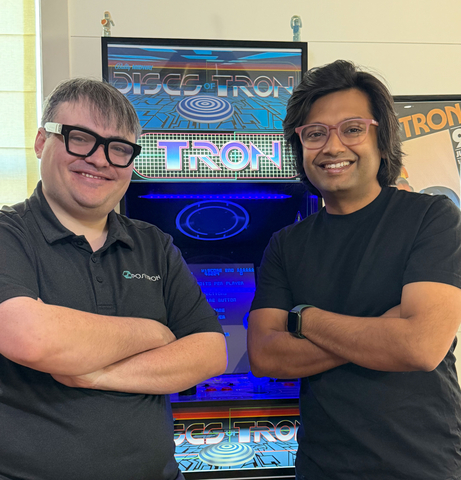 Thomas Sohmers (L), CTO and cofounder, and Mitesh Agrawal (R), CEO of Positron AI (Credit: Kavita Agrawal)
