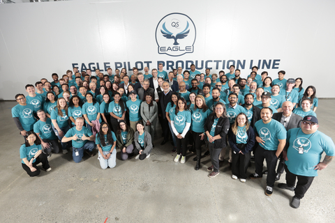 The QuantumScape team celebrates the inauguration of the Eagle Line [Credit: Stephen Ly / QuantumScape]