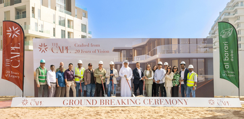 original Hazza Zaal, CEO of Al Barari Real Estate Group, alongside the Sales and Construction teams at The Cape Groundbreaking Ceremony, marking a milestone in Al Barari’s final signature development. (Photo: AETOSWire)
