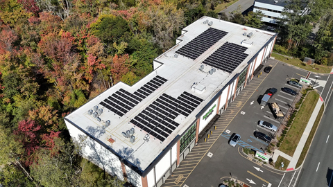 Rooftop solar array on Key Properties facility