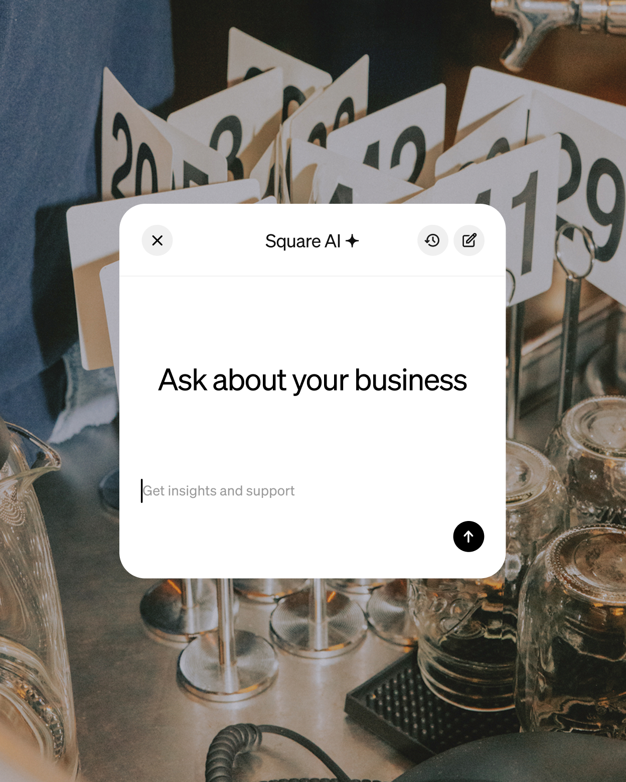 Square AI is a conversational assistant that turns everyday business data into clear, actionable insight. (Graphic: Square)