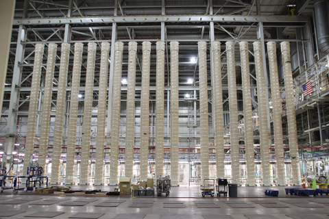 Ground floor-side view of the HALEU cascade centrifuges