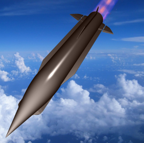 An impression of a hypersonic missile. Image credit: courtesy of the Ministry of Defence.