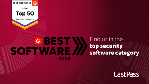 LastPass Named a 2026 G2 Best Software Award Winner for Security Products