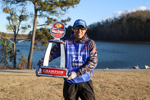 Tokyo, Japan, pro Takahiro Omori caught a final day total of 12 bass weighing 36 pounds, 6 ounces, on Lake Hartwell, Sunday, to win the Bass Pro Tour O’Reilly Auto Parts Stage 2 Presented by Lowrance and earn the top payout of $125,000.