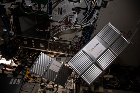 Space Tango and LambdaVision CubeLabs on the International Space Station, containing optimized and automated hardware for layer-by-layer deposition development of LambdaVision’s artificial retina in microgravity. LambdaVision will extend its research and production activities to Starlab as they advance toward space-based commercial manufacturing of protein-based artificial retinas.