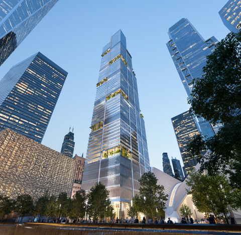 Located at 200 Greenwich Street, the new American Express headquarters is designed by Foster + Partners.