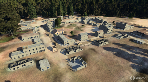 original Fort Bragg training environment generated using Vantor’s 3D Vivid Terrain for the U.S. Army’s One World Terrain (OWT) program, delivering sub-3-meter accuracy to support immersive, large-scale training and mission rehearsal.