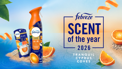 original Febreze Releases Fifth Annual Scent of the Year, Tranquil Cyprus Coves: Offering a Way to Embrace the Escape in 2026.