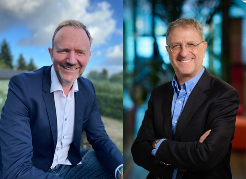 Peter Ulvskjold from Radiobotics (left) and Didier Hans from Medimaps Group (right)