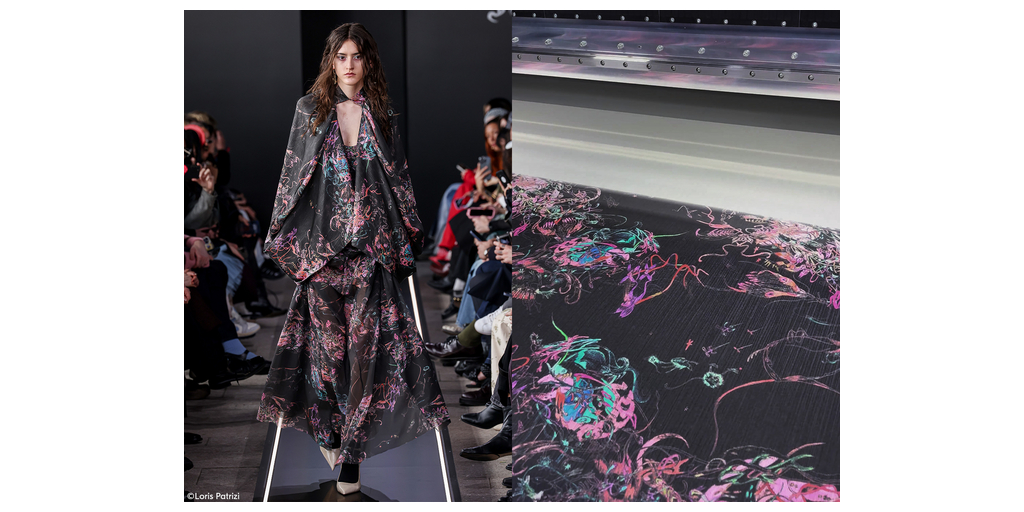 La stampante inkjet per tessuti di Kyocera promuove la moda sostenibile presentata da Florania in occasione della Fashion Week di Milano