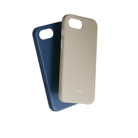 Beats iPhone 17e Case with MagSafe in Bedrock Blue and Lime Stone