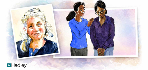 Scenes from the Adjusting & Coping Together video series, featuring real stories from people facing vision loss.