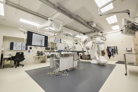 The suite delivers exceptionally detailed, three-dimensional images of blood vessels in and around the brain, allowing neurointerventional surgeons to diagnose and treat pediatric stroke, aneurysms, arteriovenous malformations, as well as brain tumors and other intracranial pathologies.