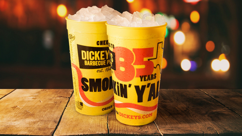 Dickey’s will release four more commemorative, limited-edition cups throughout the year in honor of 85 years of smokin’ Legit. Texas. Barbecue. Dickey's donates a portion of every Big Yellow Cup sold to The Dickey Foundation, which supports first responders across the country, providing essential safety equipment, protective armor, rescue gear, and other necessary resources to protect and serve those who protect and serve.