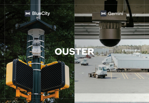 Ouster Physical AI solutions: Ouster Gemini and Ouster BlueCity.