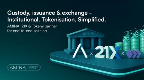 AMINA, 21X and Tokeny partner for end-to-end solution