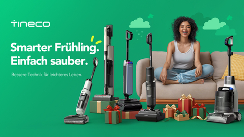 Tineco Smart Clean Deals – intelligente Reinigung für einen leichteren Frühling.