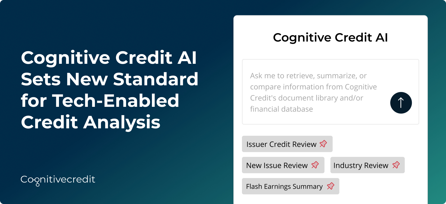 Cognitive Credit AI enables credit investors to generate detailed, context-aware analysis from a library of more than 200,000 official documents and structured financial data sets covering over 3,000 European and U.S bond and loan issuers.