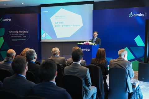 original Carlos Gallardo, President and CEO of Almirall, speaking at the inauguration of the company’s new office in Shanghai.