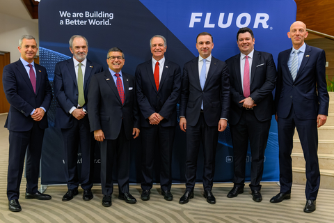 (l-r) Alejandro Escalona, Fluor Senior VP, Energy Solutions Group Lead Business Development and Strategy; Pedro Garcia, VP, Director of Fluor’s SMR Doicesti project; David Marventano, Fluor Senior VP of Government Relations; Darryl Nirenberg, U.S. Ambassador to Romania; Bogdan Ivan, Energy Minister of Romania; Cosmin Ghita, CEO of Nuclearelectrica; Menko Ubbens, Senior VP, Director of Fluor’s Cernavoda project. Fluor’s office opening was the Ambassador's first public event in Romania.