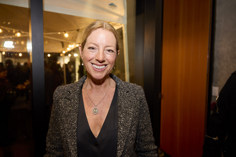 Sarah McLachlan at the Pyrrha x Lilith launch party at the Pyrrha studio wearing the Lilith talisman.