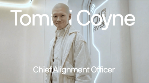 original Tommi Coyne, an AI-generated character built to guide crypto investors from fear to clarity.