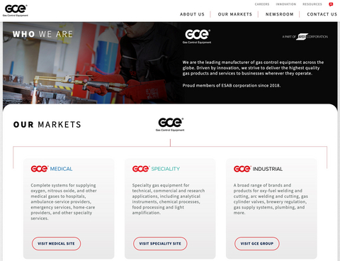 GCE’s new website, gascontrol.com, provides a streamlined, market-focused experience across the GCE Specialty, GCE Medical, and GCE Industrial product portfolios.