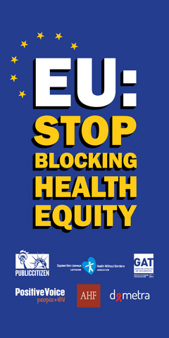 AHF banner for the advocacy campaign: