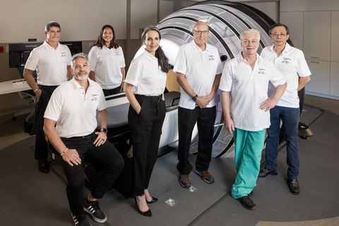 The ZAP-X Gyroscopic Radiosurgery platform with Dr. Aizik L. Wolf and the clinical team at Miami Neuroscience Center at Larkin Community Hospital, Miami, Florida.